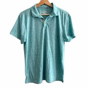 Tenth + Ocean Mens Polo Linen Shirt Light Mint Green Size M Super Soft Fabric